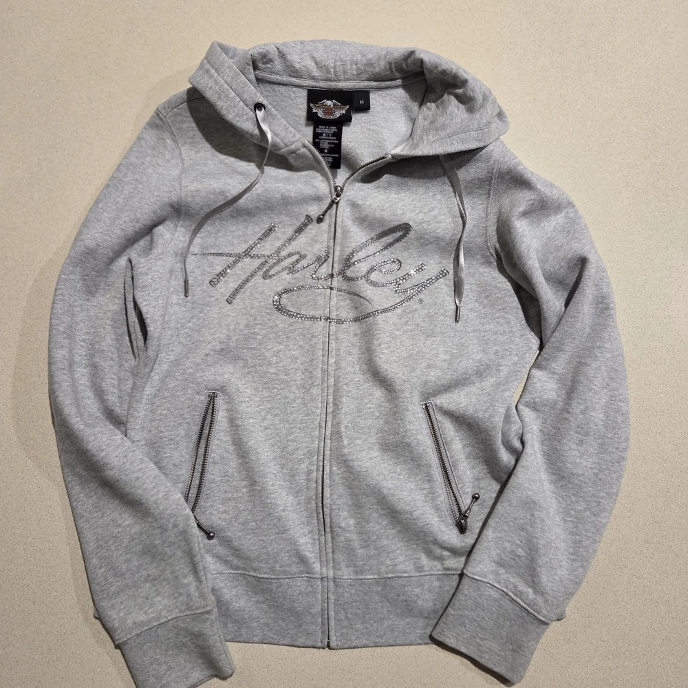 Harley-Davidson Gray Cotton Blend Hoodie - Picture 2 of 5